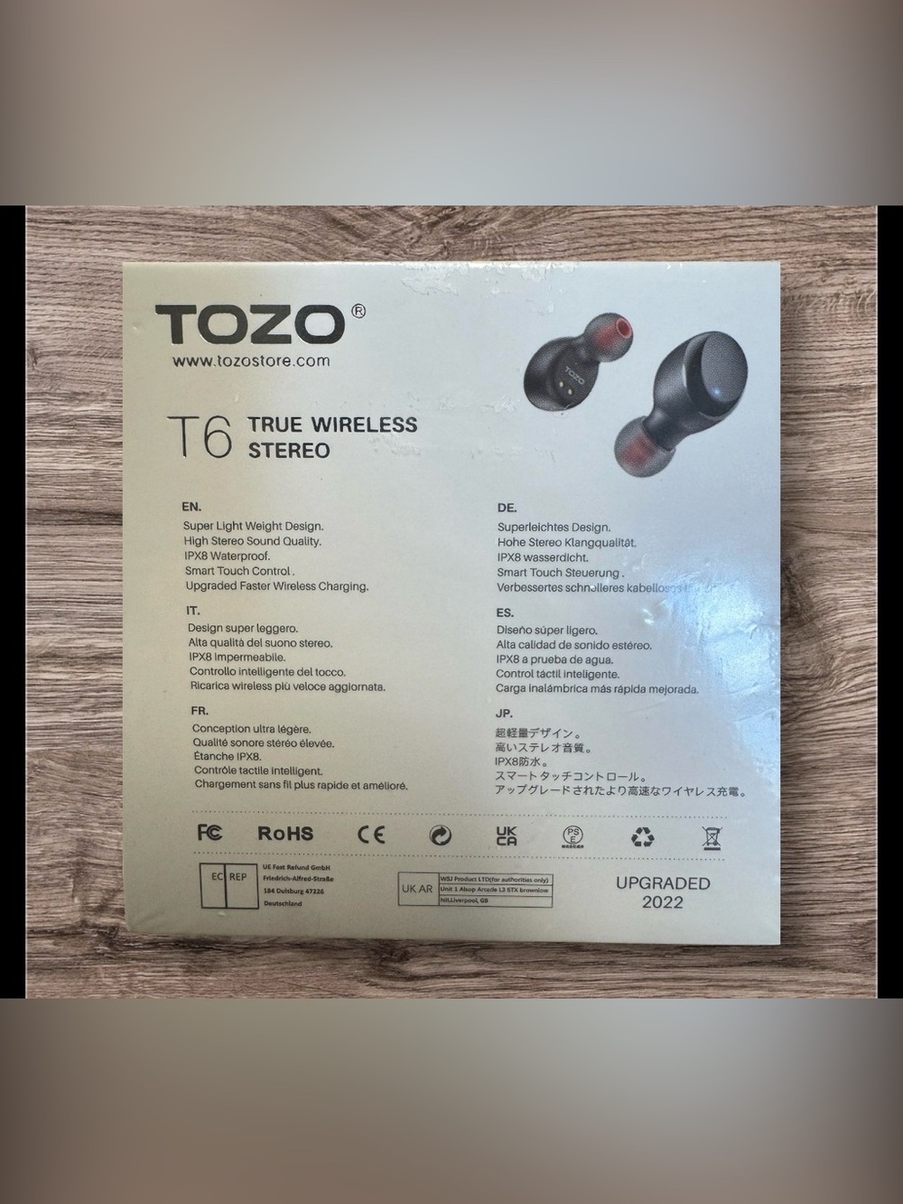 NIB TOZO T6 Wireless Earbuds, Bluetooth Ear Buds, Stereo Sound in Ear Headphones - Picture 2 of 6